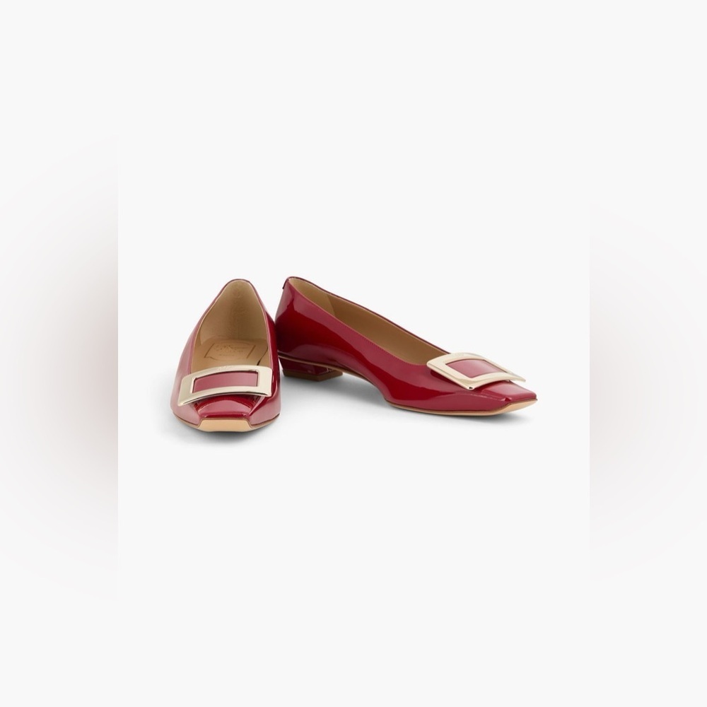 Authentic Roger Vivier Belle Vivier buckle patent leather ballet flats size 39 - Picture 3 of 12